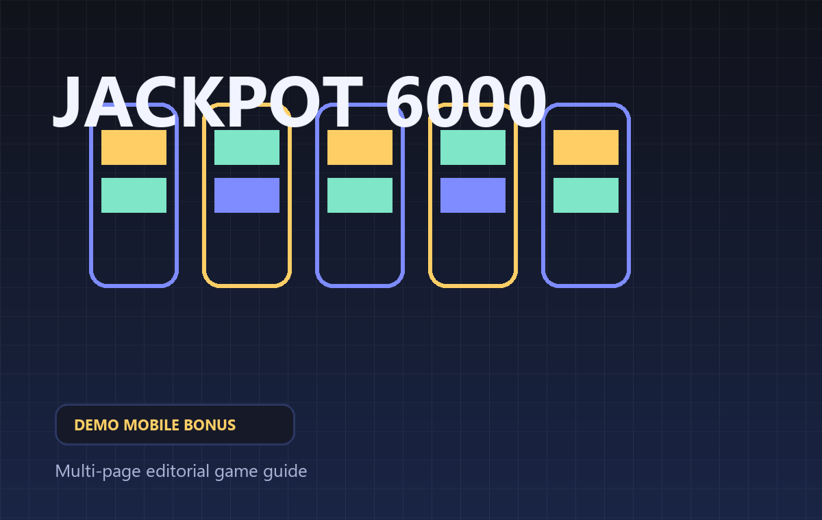 Jackpot 6000 game cover for demo mode, mobile play and bonus access